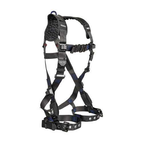 FallTech 8132 FT-One Ultra-Lite 1D standard non-belted harness with tongue buckle legs, front angled view on white background