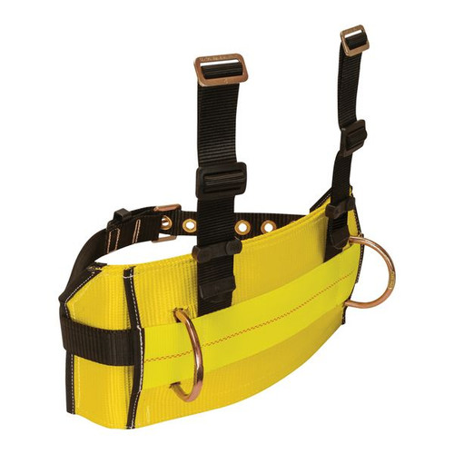 FallTech 8031 Roughneck Pipe Positioning Belly Belt with mating buckles and upper-torso connecting straps for 8021-series derrick harnesses