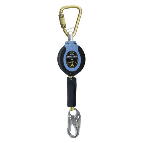 FallTech 82911SC1 11' DuraTech Arc Flash SRL with Kevlar web lifeline, steel carabiner, and steel snap hook