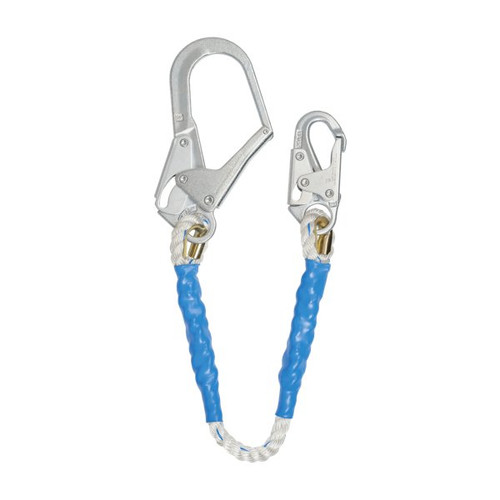 FallTech 81533 3 ft Rope Restraint Lanyard with Rebar Hook shown with all included components on white background