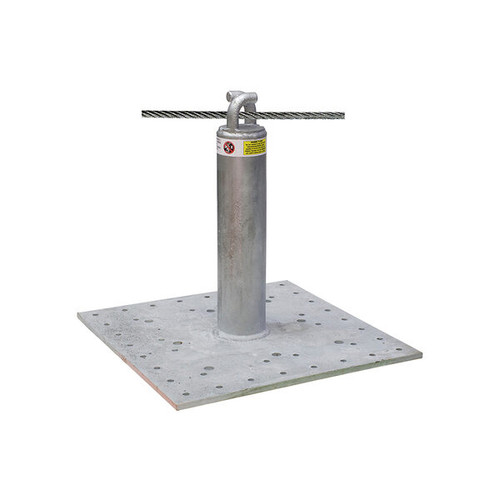 Super Anchor 1032-PG CRA-PT 12 inch pass-thru anchor post with HLL cable through the 1091 top. Image shows optional equipment sold separately.