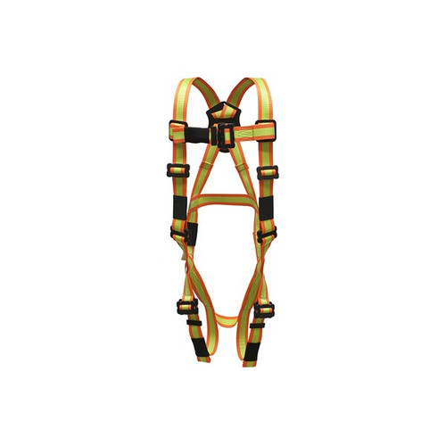 Super Anchor Dielectric Hardware Full Body Harness, DE-6001, SKU DE-6001, hi-viz yellow webbing color