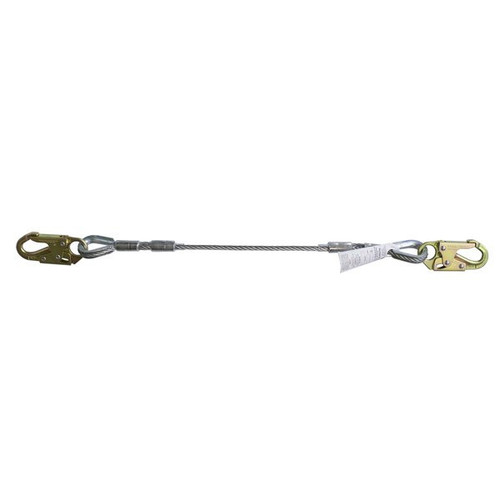 Super Anchor Wire Rope Lanyard, Dual Snaphooks, 1334, SKU 1334, galvanized cable lanyard, dual snaphook configuration