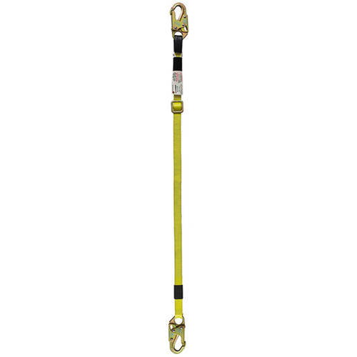 Super Anchor 6014-72A Adjustable Web Lanyard 2-Pack, SKU 6014-72A-2PK, adjuster buckle and snaphook detail