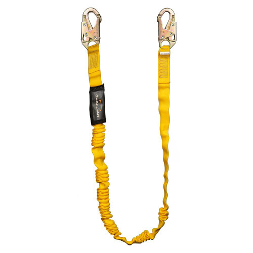 Guardian 11200 internal shock lanyard 6 ft with steel snap hooks, full view, sold in a 2-pack