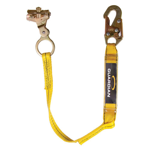 Guardian 01503 Grab-R trailing rope grab with attached 3 ft shock absorbing extension lanyard