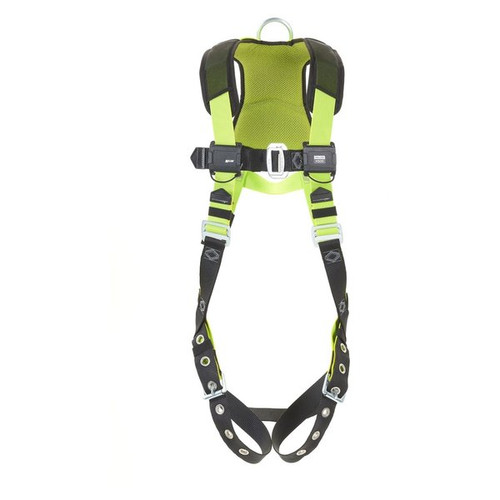 Miller H500 Industry Comfort harness H5IC31100 with tongue leg buckles and back steel D-ring, front view