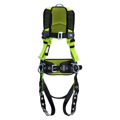 Miller H500 Construction Comfort harness H5CC31102 with steel side and back D-rings and integrated belt
