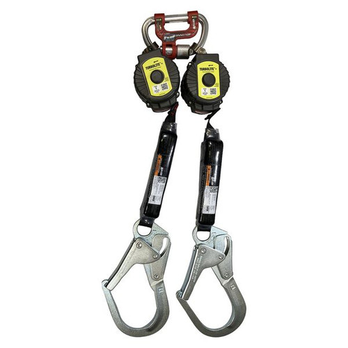 Miller TurboLite+ twin personal fall limiter MTL-OHW2-28 with aluminum locking rebar hooks