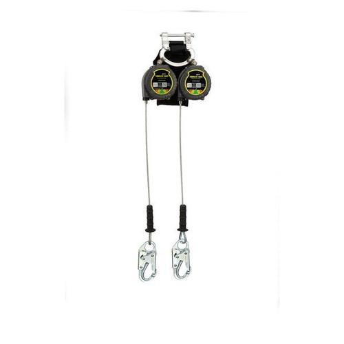 Miller TurboLite+ Edge twin cable personal fall limiter MTL-LEP2-61 with steel locking snap hooks