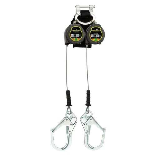 Miller TurboLite+ Edge twin cable personal fall limiter MTL-LEP2-62 with steel locking rebar hooks