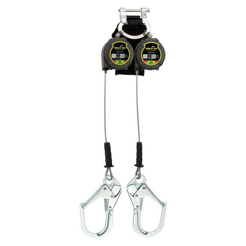 Miller TurboLite+ Edge twin cable personal fall limiter MTL-LEP2-68 with aluminum locking rebar hooks