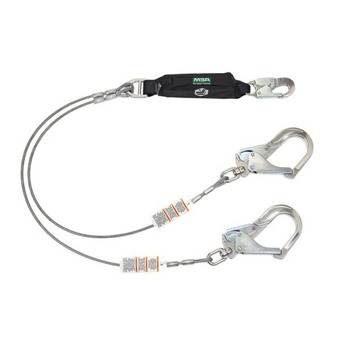 MSA V-SERIES 10213786 12 ft Twin Leg Leading Edge Lanyard product photo (SKU 10213786)