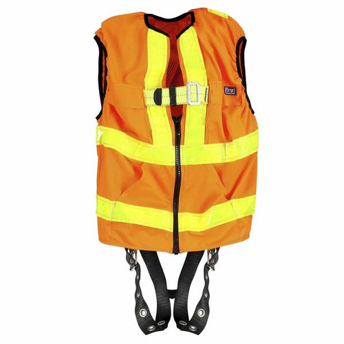 DBI-SALA ExoFit X50 Hi-Vis Workvest Harness, Orange 1600081 front view