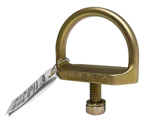 Frontline STB01 forged steel threaded anchor with zinc plated finish, front view showing the anchor eye and M14 bolt