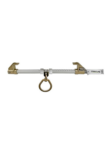 Frontline ST14SA Easy Slider beam walker anchor with aluminum cross bar, bronze clamps, and centered swivel D-ring