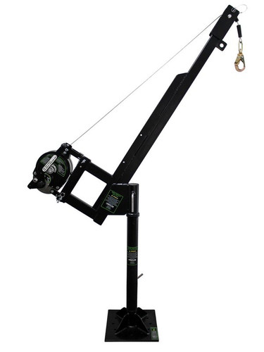 Frontline DAN75RA-US Patriot Confined Space Davit with 50 ft 3-Way Retrieval, Made in USA — complete davit system: boom, permanent base, and 50 ft 3-way retrieval