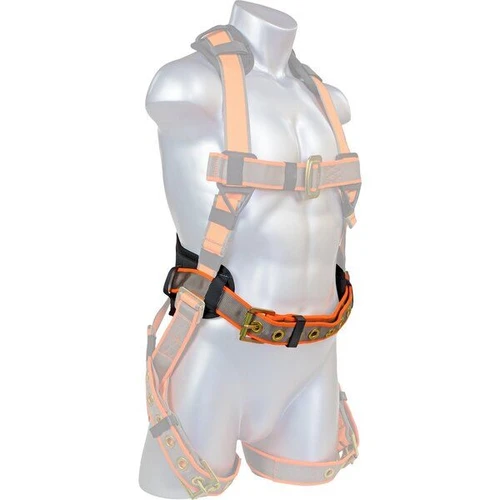Malta Dynamics padded harness waist belt with a cushioned lower-back support panel, available in S-M-L and XL-XXL sizes