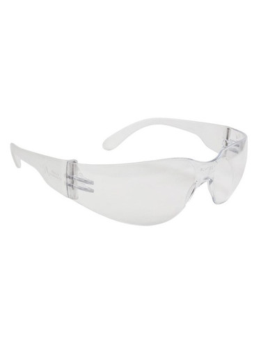 Malta Dynamics SG1012 clear safety glasses, rimless lightweight design, ANSI Z87.1 plus rated