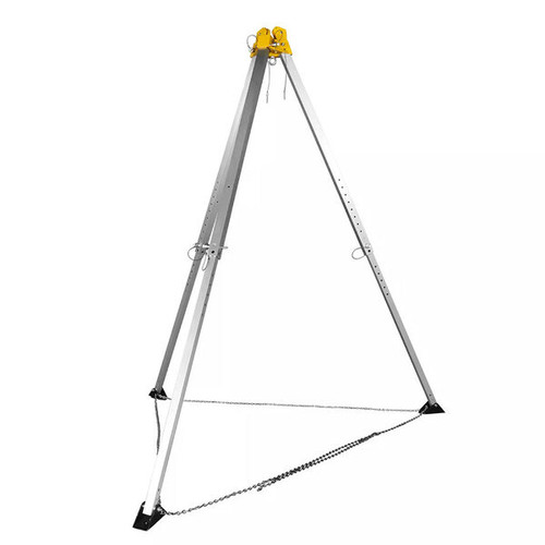 Malta Dynamics R0006 Groundhog 7 ft confined space rescue tripod with telescoping aluminum legs and rubber safety feet