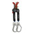 FallTech 72706TH3 6 ft DuraTech Mini Twin-Leg personal SRL with steel SRD connector and steel rebar hooks