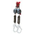 FallTech 82709TB3 9 ft DuraTech MAX Twin-Leg personal SRL with steel carabiner/clip + steel rebar hooks
