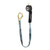 FallTech 74709SA8 9' WrapTech Mini Tie-Back Single-Leg personal SRL with swivel eye + steel 5k tie-back carabiner
