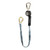 FallTech 74709SB8 9' WrapTech Mini Tie-Back Single-Leg personal SRL with steel carabiner + steel 5k tie-back carabiner