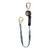 FallTech 74709SB8 9' WrapTech Mini Tie-Back Single-Leg personal SRL with steel carabiner + steel 5k tie-back carabiner
