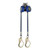 FallTech 84106TP3 6' FT-X EdgeCore Leading-Edge Twin-Leg personal SRL with steel swivel rebar hooks