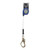FallTech 82808SP0S 8' FT-X Cable Leading-Edge Single-Leg personal SRL with steel swivel mini rebar hook
