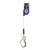 FallTech 82808SP3F 8' FT-X Cable Leading-Edge Single-Leg personal SRL with steel narrow form rebar hook