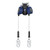 FallTech 82808TP1 8' FT-X Cable Leading-Edge Twin-Leg personal SRL with steel snap hooks