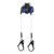FallTech 82808TP3 8' FT-X Cable Leading-Edge Twin-Leg personal SRL with steel rebar hooks