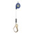 FallTech 82808RP3F 8' FT-X Cable Leading-Edge Replacement Leg Single-Leg personal SRL with steel narrow nose rebar hook