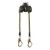 FallTech 84008TP0S 8' FT-X EdgeCore Arc Flash Leading-Edge Twin-Leg personal SRL with steel swivel mini rebar hook