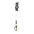 FallTech 83208SP0 8' CTX Cable Leading-Edge Single-Leg personal SRL with steel mini rebar hooks