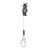 FallTech 83208SP3 8' CTX Cable Leading-Edge Single-Leg personal SRL with steel rebar hooks