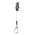 FallTech 83208SP5 8' CTX Cable Leading-Edge Single-Leg personal SRL with aluminum rebar hooks