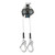 FallTech 83208TP5 8' CTX Cable Leading-Edge Twin-Leg personal SRL with aluminum rebar hooks
