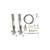 FallTech 6033024 SteelGrip Cable HLL Kit with I-Beam Stanchions with 30 ft, 4 to 24 in