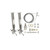FallTech 6036018 SteelGrip Cable HLL Kit with I-Beam Stanchions with 60 ft, 4 to 18 in