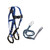 FallTech CMB158259L combo, 7015 harness with 8259L loop energy absorbing lanyard on white background