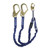 FallTech 8240Y3 ElasTech Shock Absorbing Lanyard, 6 ft Y-Leg with Rebar Hooks