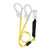 FallTech 8256LTY3 FT Basic SoftPack Lanyard, 6 ft Y-Leg with Rebar Hooks