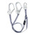 FallTech 8206Y3 Web Restraint Lanyard, 6 ft Y-Leg with Rebar Hooks