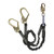 FallTech 8246Y3 Heavyweight Lanyard, 6 ft Y-Leg, 425 lb with Rebar Hooks