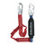 FallTech 8247EA Ironman 12 ft Free Fall Lanyard, 6 ft Single with Elastic, Alum Snap Hooks