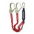 FallTech 8247EY3 Ironman Elastic Y-Leg Lanyard, 12 ft Free Fall with Rebar Hooks