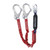 FallTech 8247EY3A Ironman Elastic Y-Leg Lanyard, 12 ft Free Fall with Aluminum Hooks
